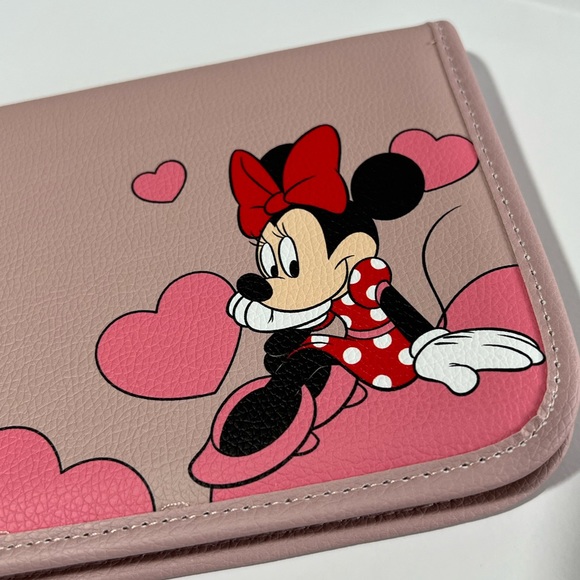 NEW Samantha Thavasa Mickey & Minnie Large Pink Wallet / Planner - Picture 6 of 11